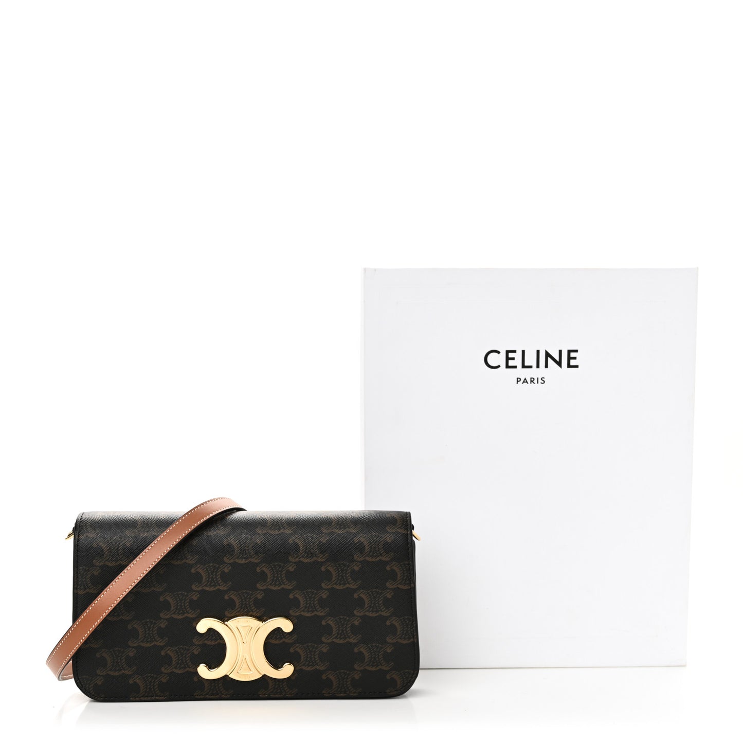 Triomphe Canvas Multipochette Tan