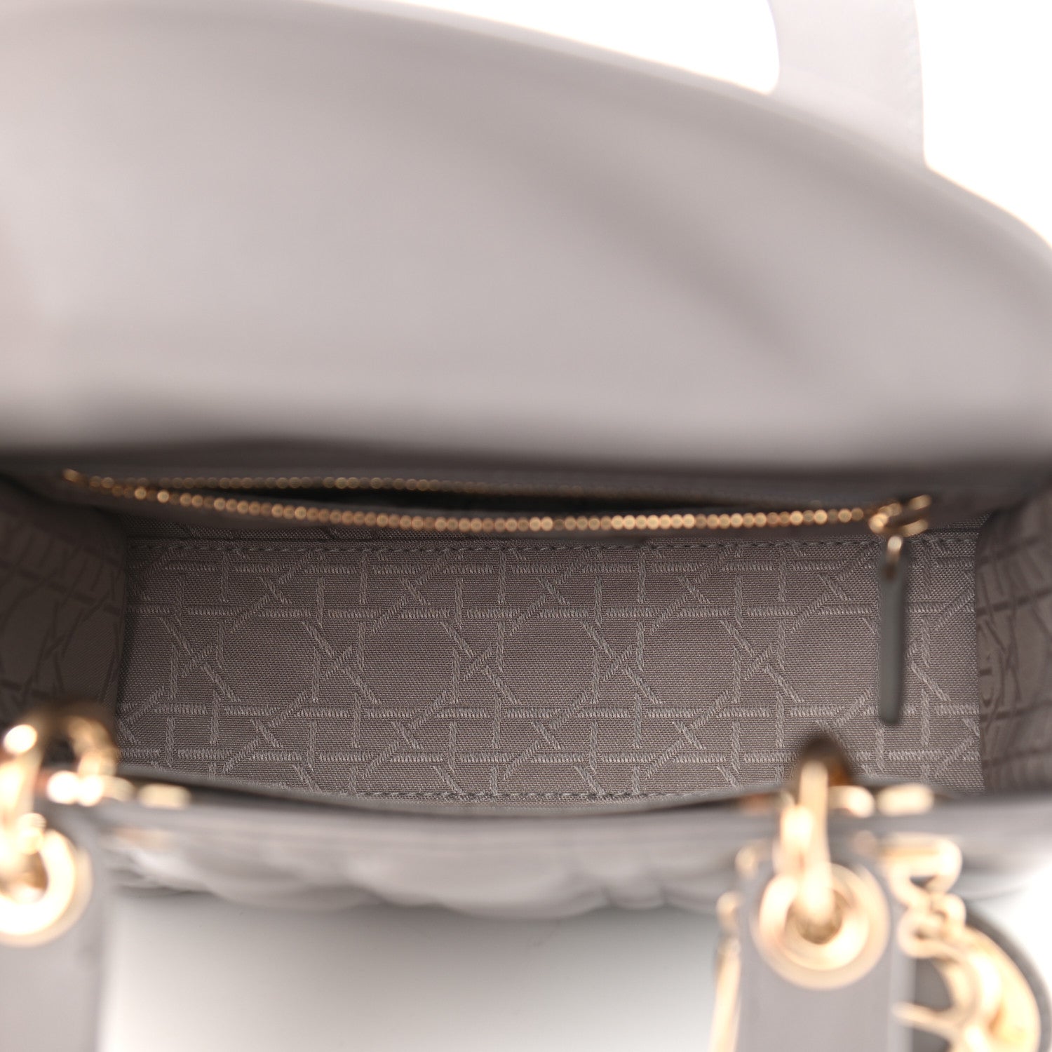 Christian Dior Lambskin Cannage Small Lady Dior Grey 5 of 11