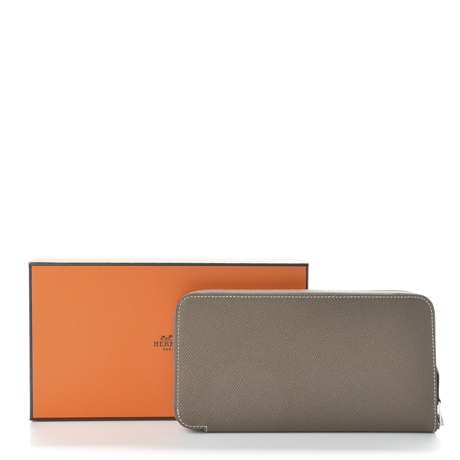 Hermes Epsom Silk'in Wallet Etoupe 8 of 8