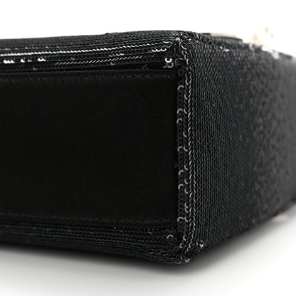Christian Dior Satin Sequin Gradient Mini Lady Dior Black Silver 10 of 12