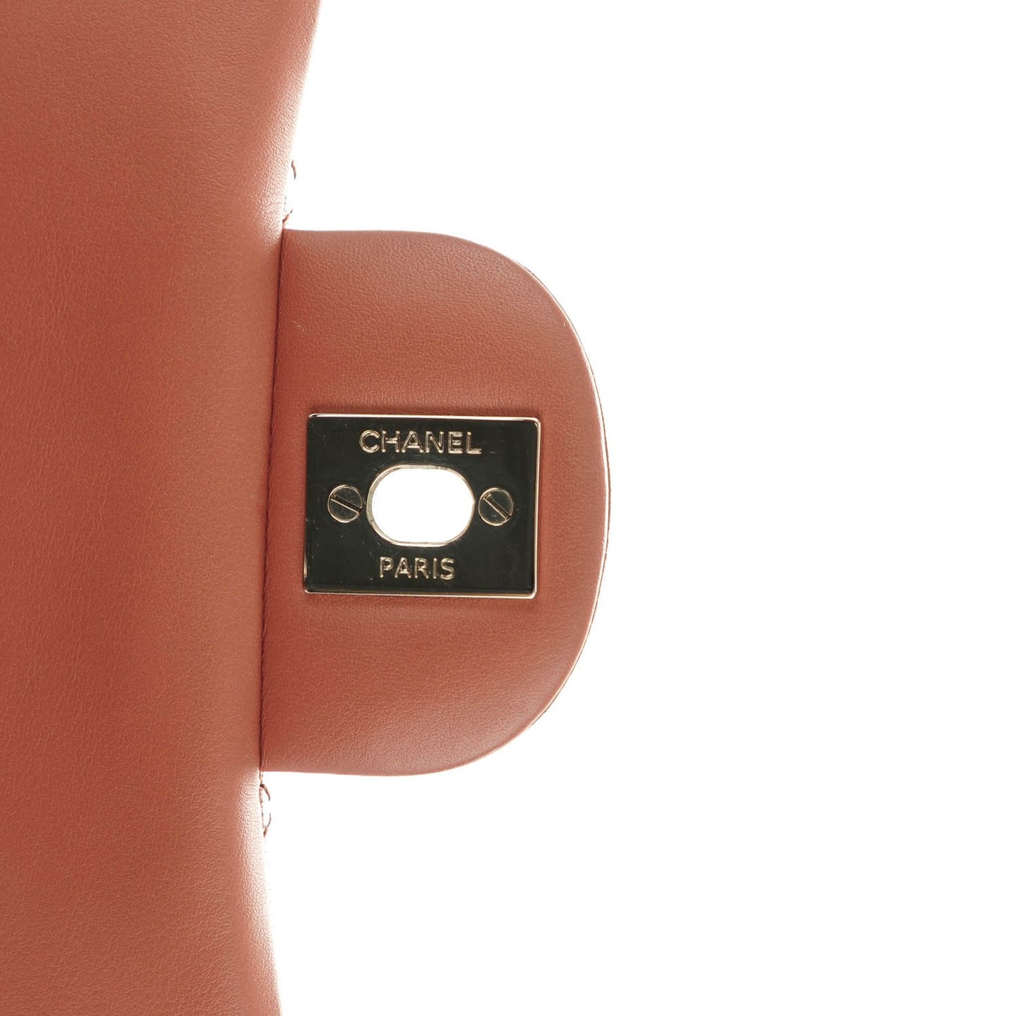 Striated Patent Quilted Mini Square Flap Pink