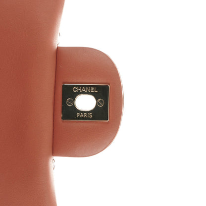 Chanel Striated Patent Quilted Mini Square Flap Pink 6 of 8