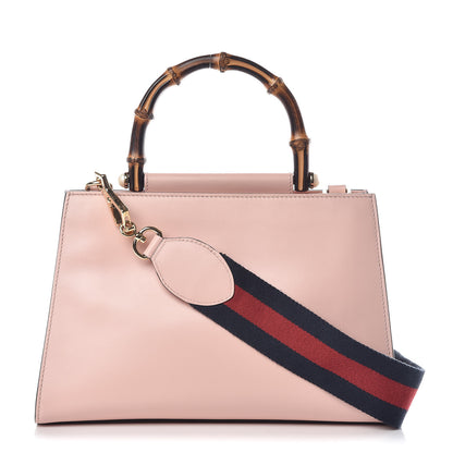 Gucci Nappa Bamboo Web Small Nymphaea Top Handle Bag Perfect Pink Mystic White 1 of 10