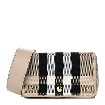 Burberry Canvas Check Hackberry Crossbody Bag Soft Fawn 1 of 10