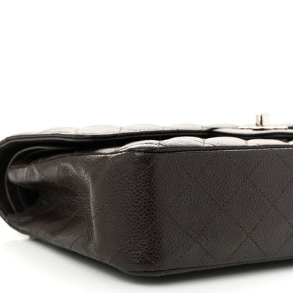 Chanel Caviar Quilted Medium Double Flap Brown 9 of 11
