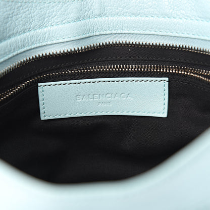 Balenciaga Chevre Silver Metallic Edge Hardware City Bleu Maldives 5 of 10