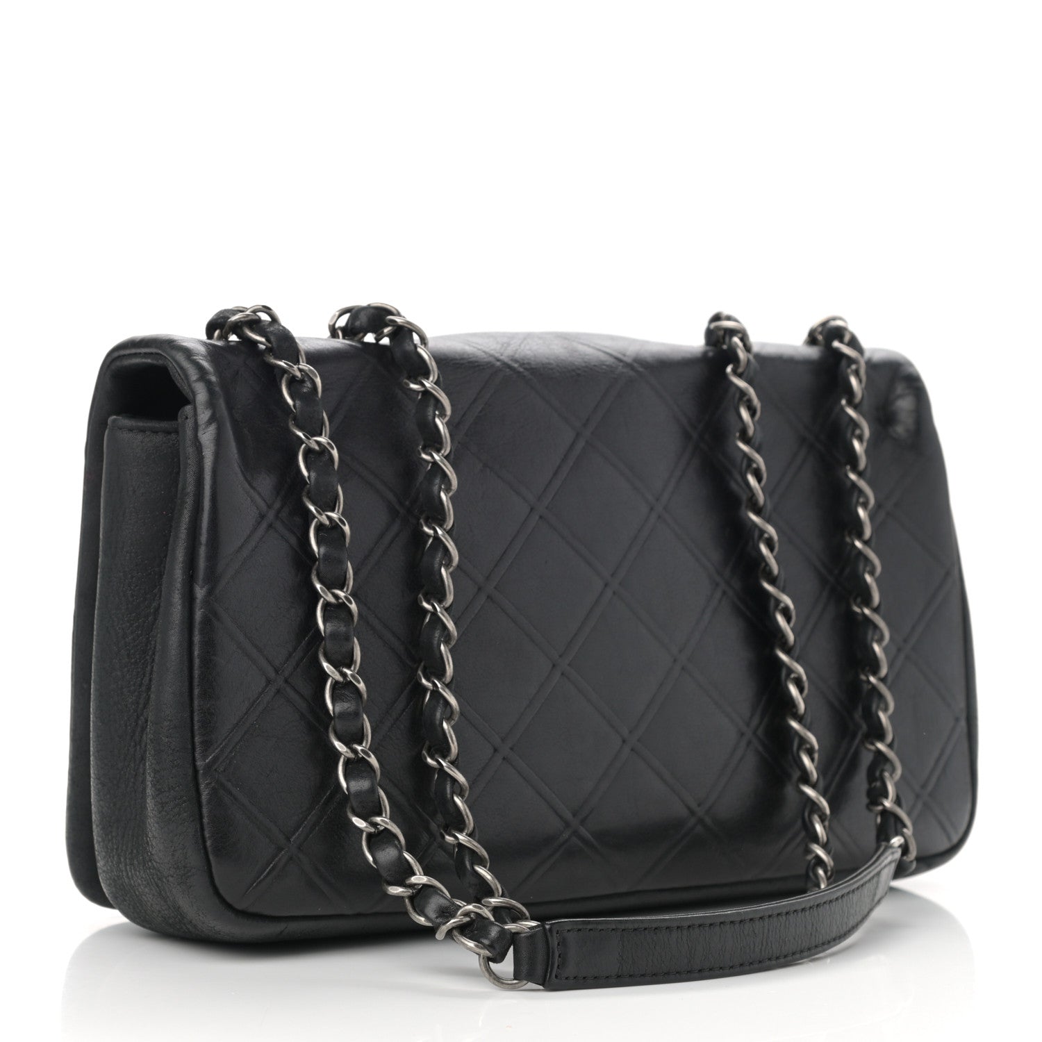 Chanel Calfskin Diamond Embossed New Chic Flap Black 3 of 11
