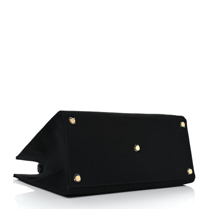 Fendi X VERSACE Cotton Canvas Cuoio Romano Fendace Logo Embroidered Signature Shopping Tote Black Gold 3 of 7