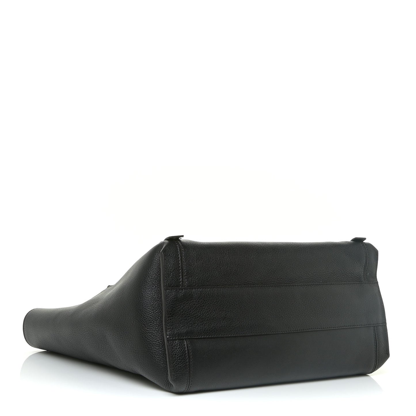 Smooth Calfskin Medium Milo Shopping Tote Black