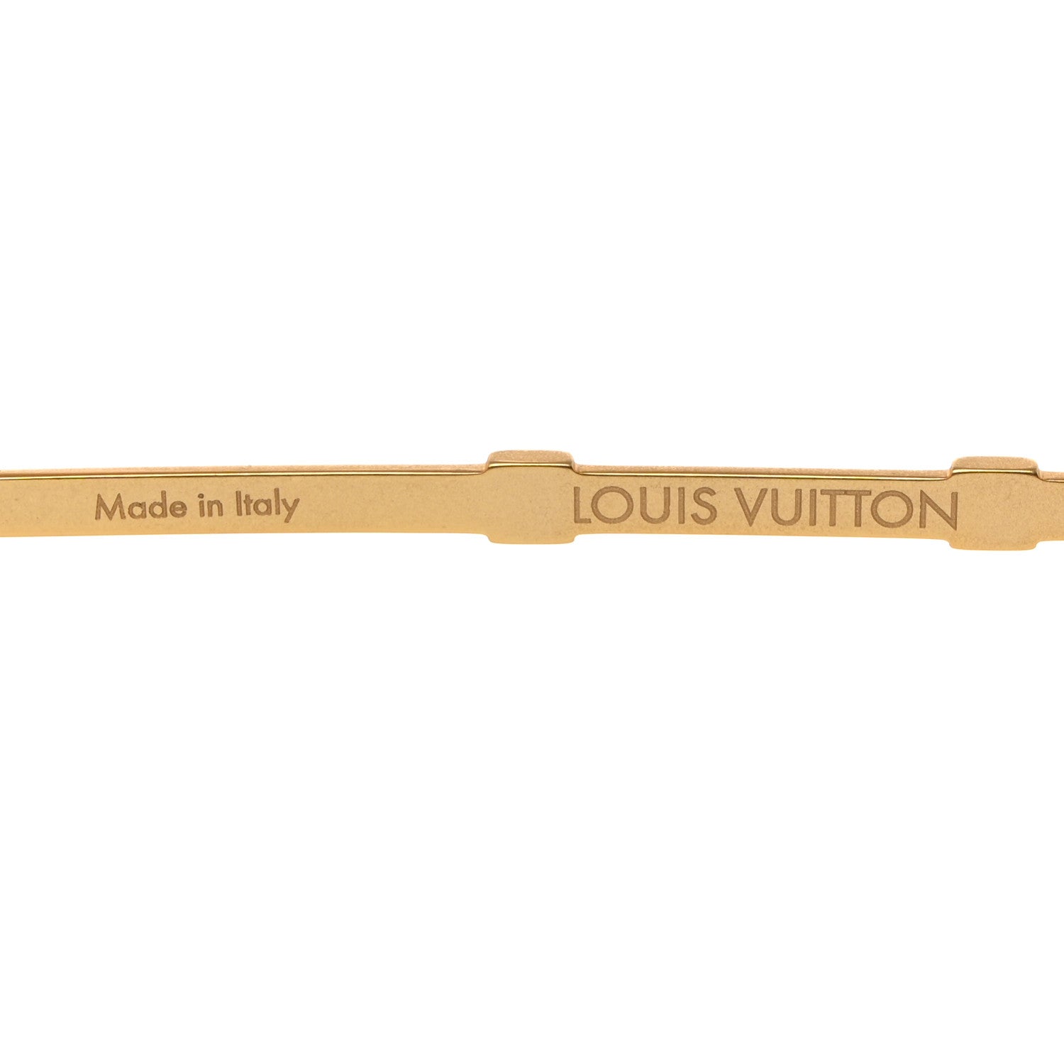Louis Vuitton Metal Pilot Sunglasses Z1432W Gold 5 of 8