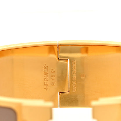 Hermes Enamel Wide Clic Clac H Bracelet GM Marron Glace 4 of 5