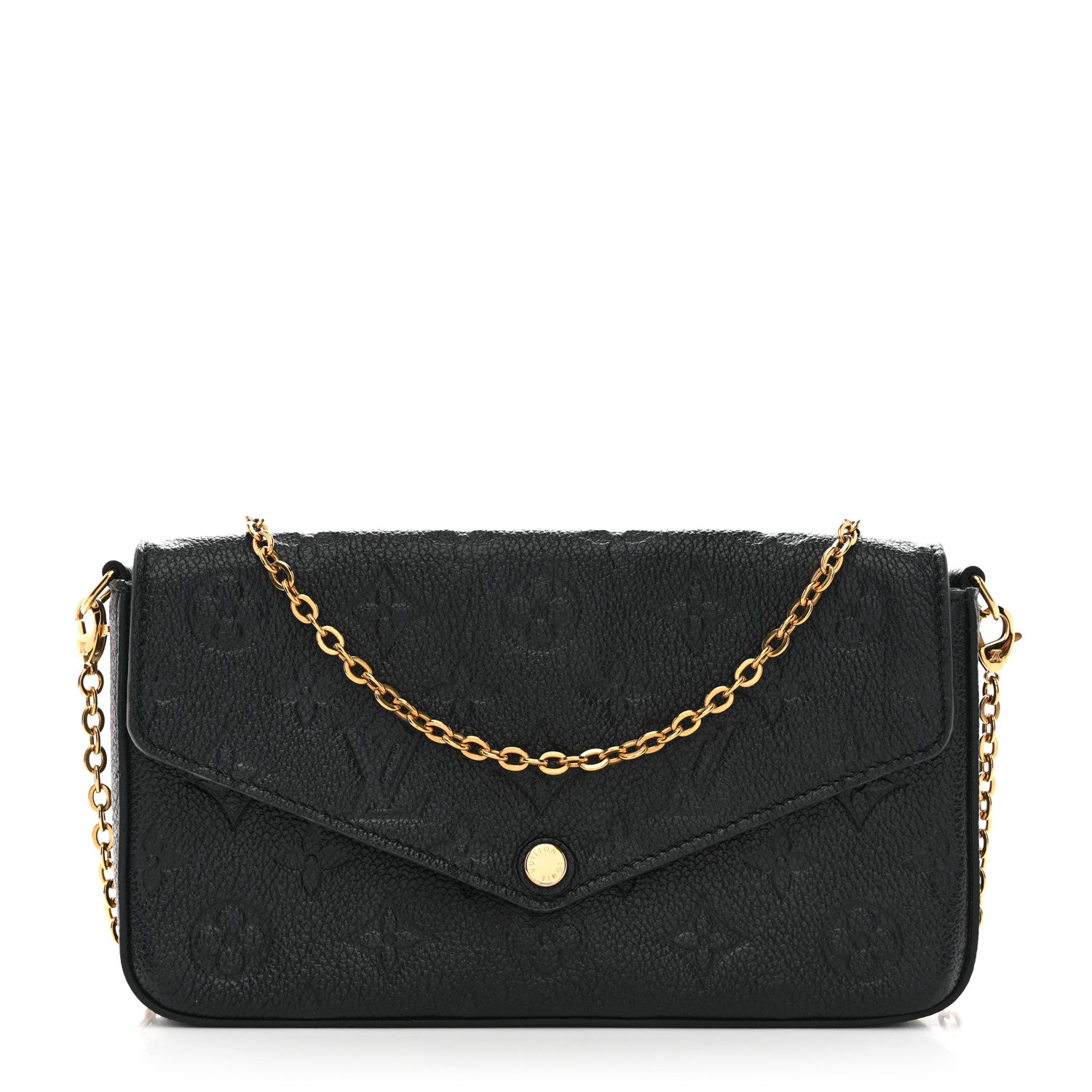 Louis Vuitton Empreinte Pochette Felicie Chain Wallet Black 1 of 14