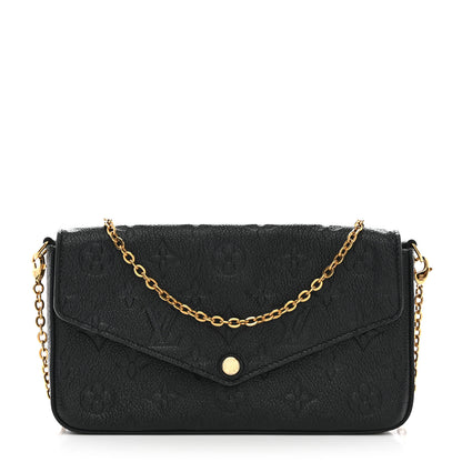Louis Vuitton Empreinte Pochette Felicie Chain Wallet Black 1 of 14