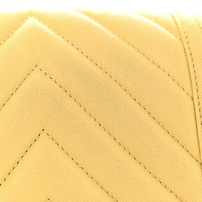 Chanel Caviar Chevron Quilted Small Boy Flap Yellow 11 of 11