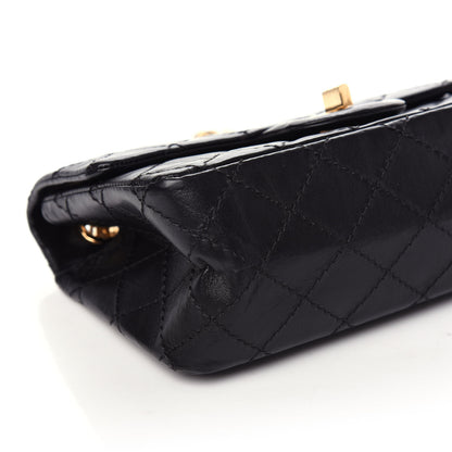Chanel Aged Calfskin Quilted 2.55 Reissue Mini Flap Black 8 of 10