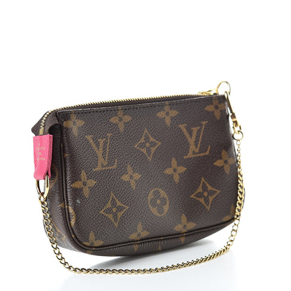 Louis Vuitton Monogram 2019 Christmas Animation Mini Courchevel Pochette Accessories Fuchsia 3 of 8