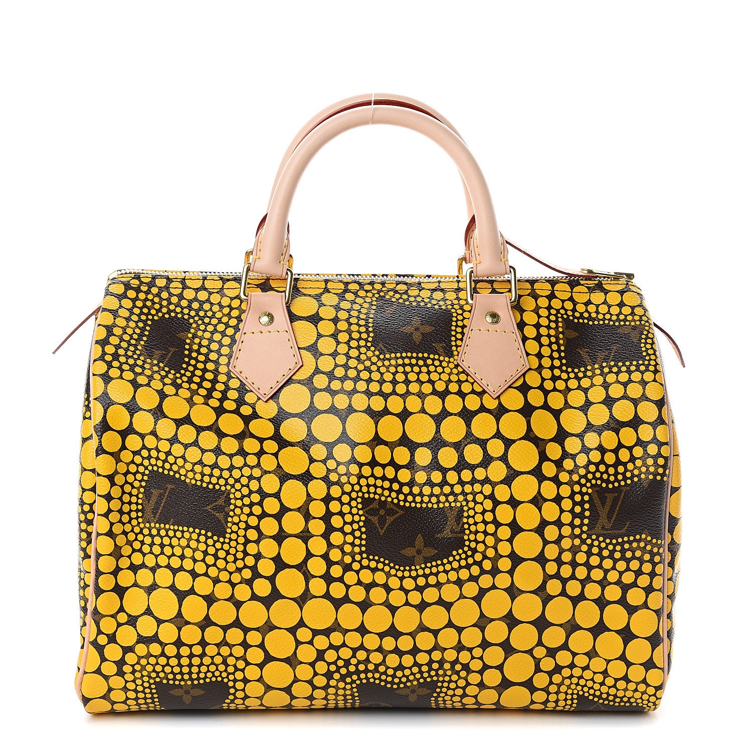 Louis Vuitton Monogram Kusama Town Speedy 30 Yellow 1 of 8