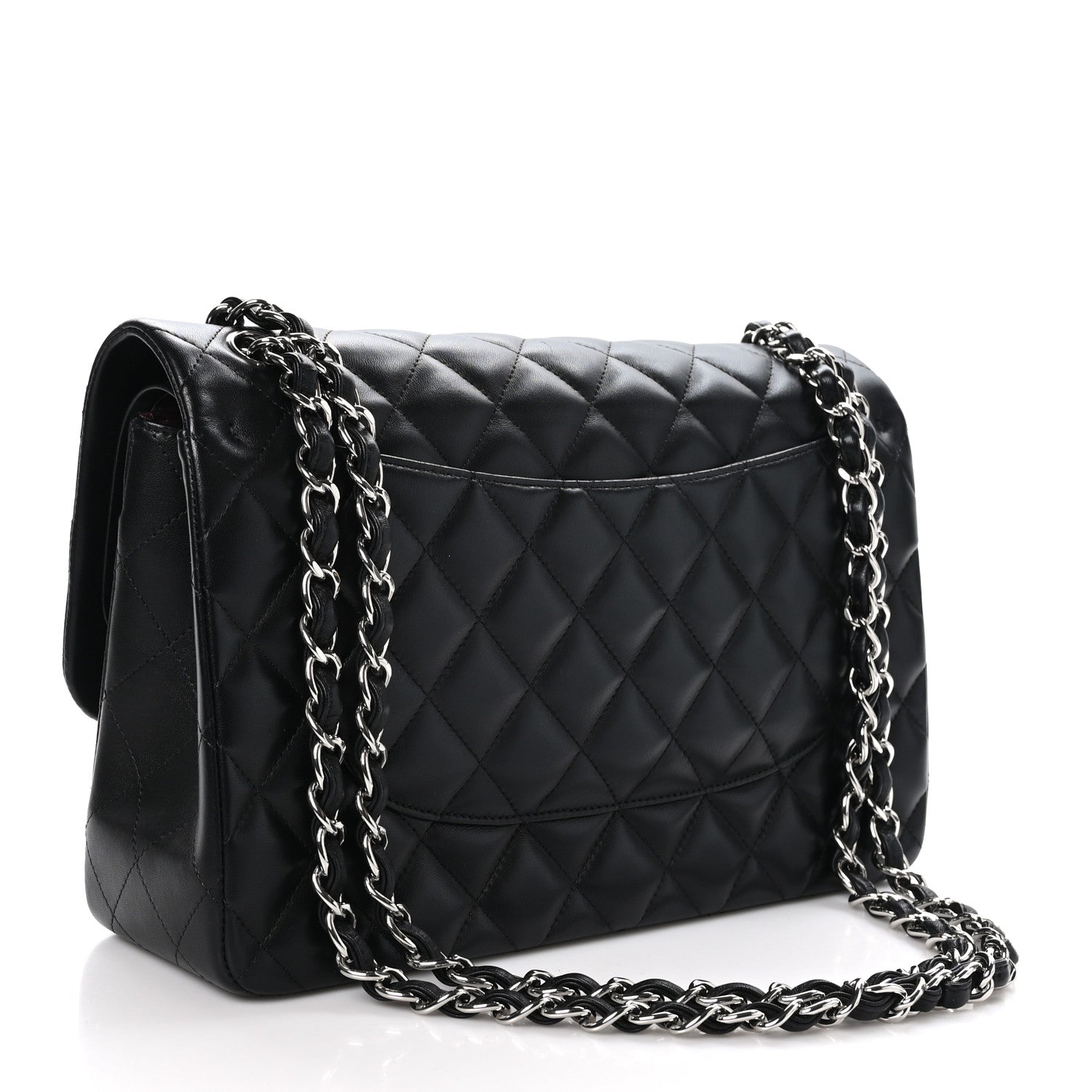 Chanel Lambskin Quilted Jumbo Double Flap Black 3 of 11