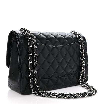 Chanel Lambskin Quilted Jumbo Double Flap Black 3 of 11