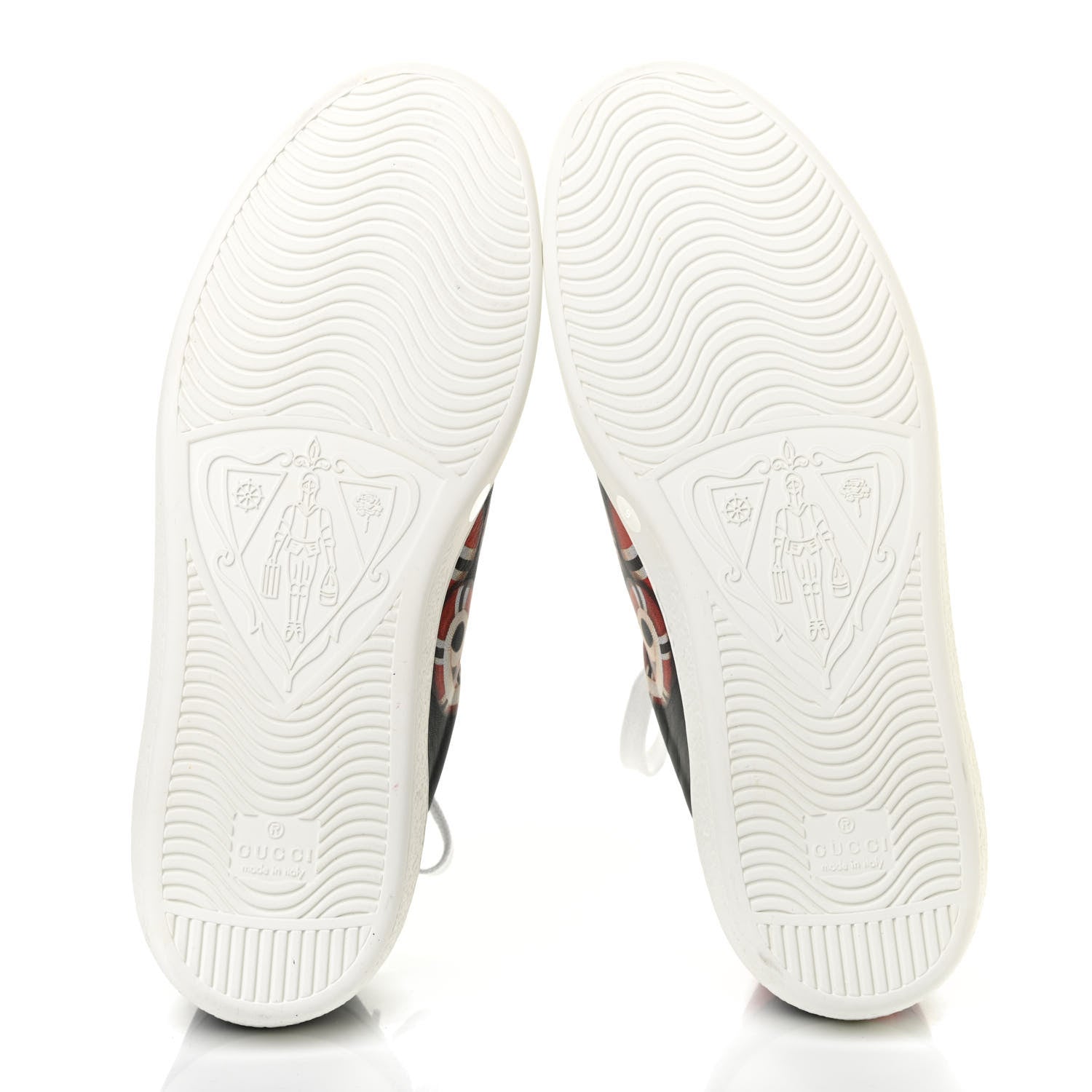 Gucci Calfskin Kingsnake Mens Ace Sneakers 6 Black Multicolor 5 of 7