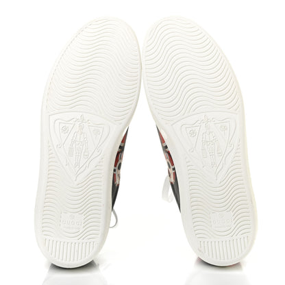 Gucci Calfskin Kingsnake Mens Ace Sneakers 6 Black Multicolor 5 of 7