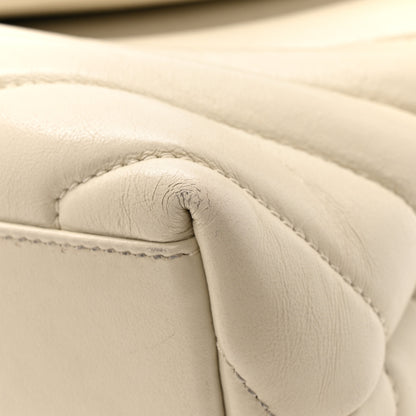 Saint Laurent Calfskin Y Quilted Monogram Small Loulou Chain Satchel Ivory 12 of 14