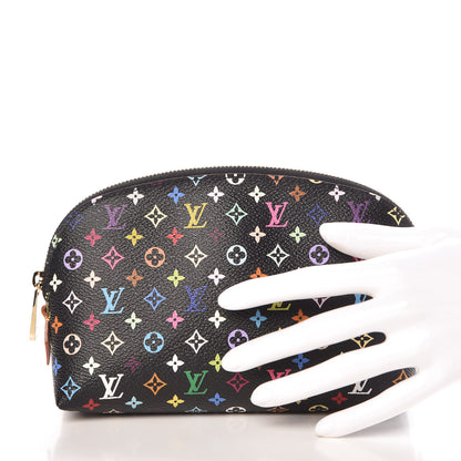 Louis Vuitton Monogram Multicolor Cosmetic Pouch Black Grenade 2 of 9