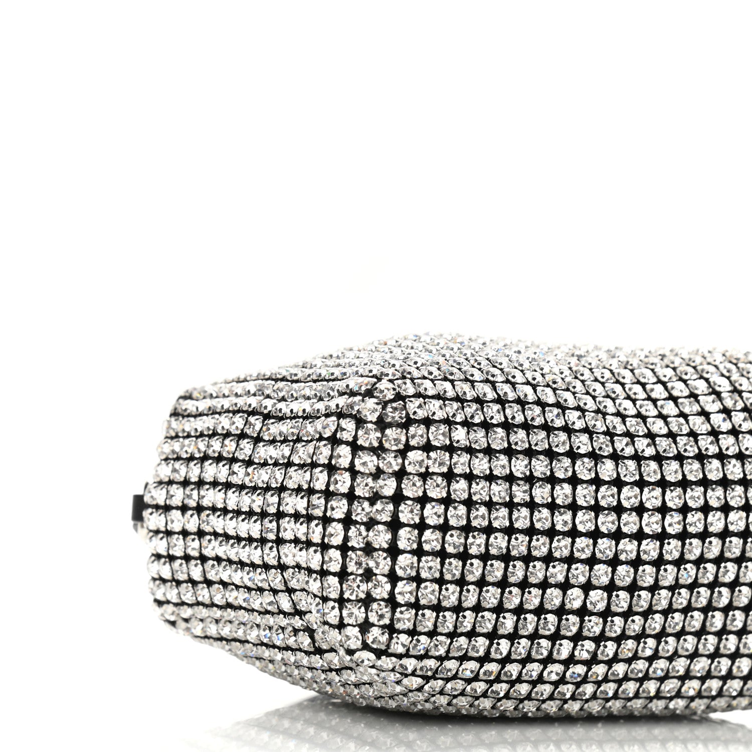 Alexander Wang Mesh Crystal Rhinestone Mini Heiress Pouch Black Silver 15 of 17