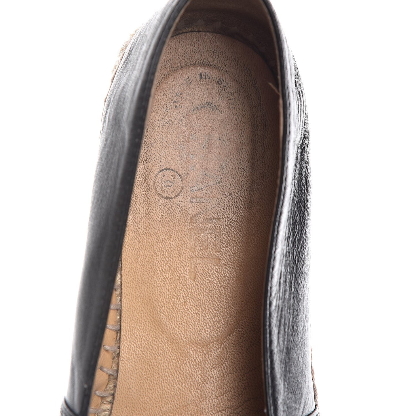 Lambskin CC Espadrilles 40 Black