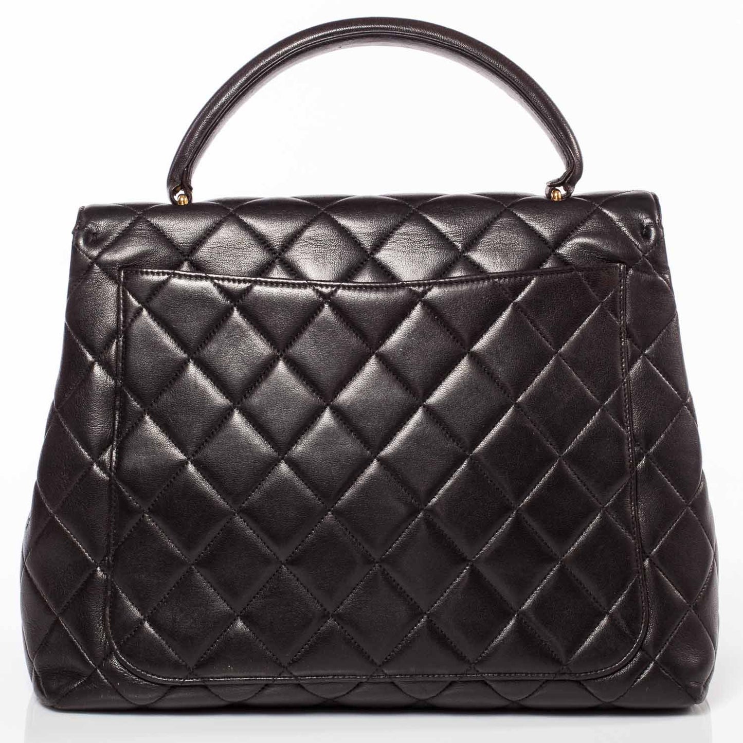 Lambskin Kelly Flap Bag Black
