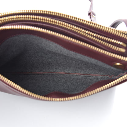 Celine Lambskin Small Trio Crossbody Bag Burgundy 8 of 18