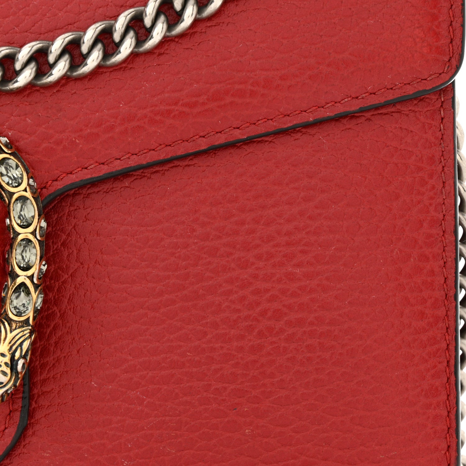 Gucci Calfskin Mini Dionysus Chain Wallet Hibiscus Red 16 of 16