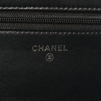 Chanel Lambskin Quilted Wallet On Chain WOC Black 6 of 12