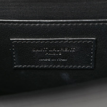 Saint Laurent Grain De Poudre Medium Classic Monogram Monochrome Kate Satchel Black 6 of 11