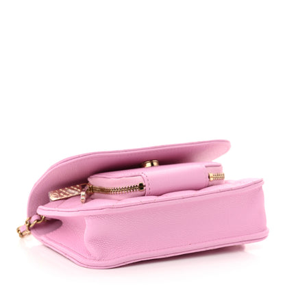 Chanel Caviar Quilted Business Affinity Clutch With Chain Flap Lilac 4 of 12