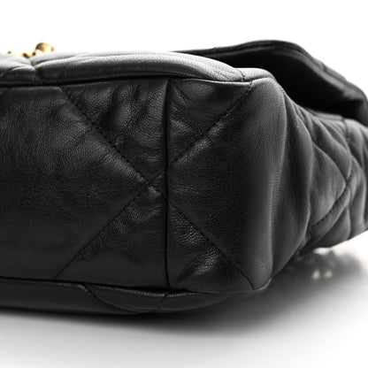 Chanel Shiny Goatskin Quilted Large Chanel 19 Flap Black 10 of 16