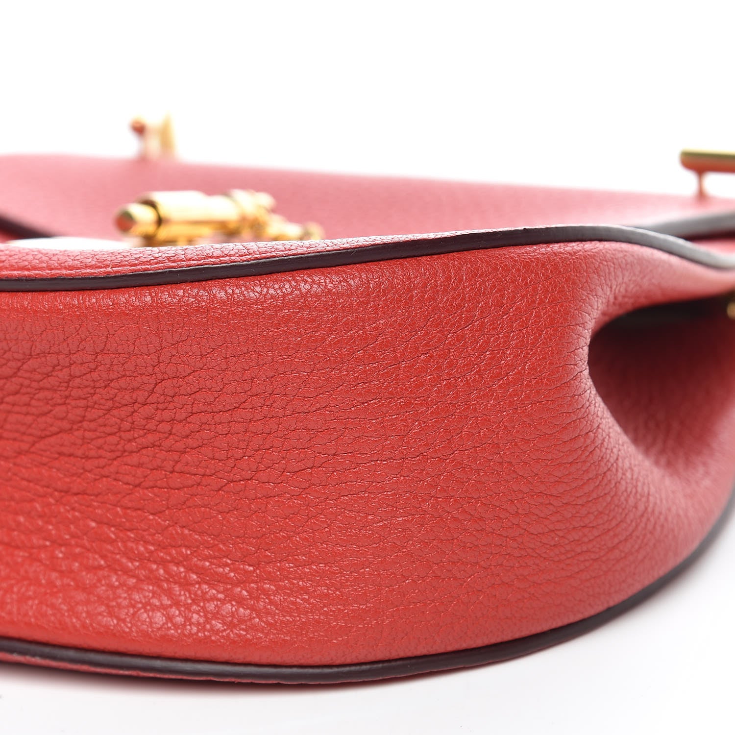 Chloe Grained Lambskin Mini Drew Shoulder Bag Plaid Red 7 of 12