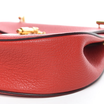 Chloe Grained Lambskin Mini Drew Shoulder Bag Plaid Red 7 of 12