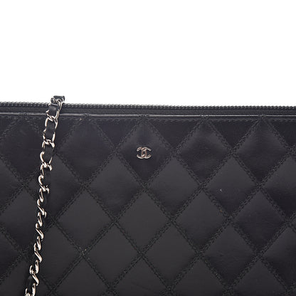 Chanel Lambskin Diamond Stitched Shoulder Bag Black 10 of 10