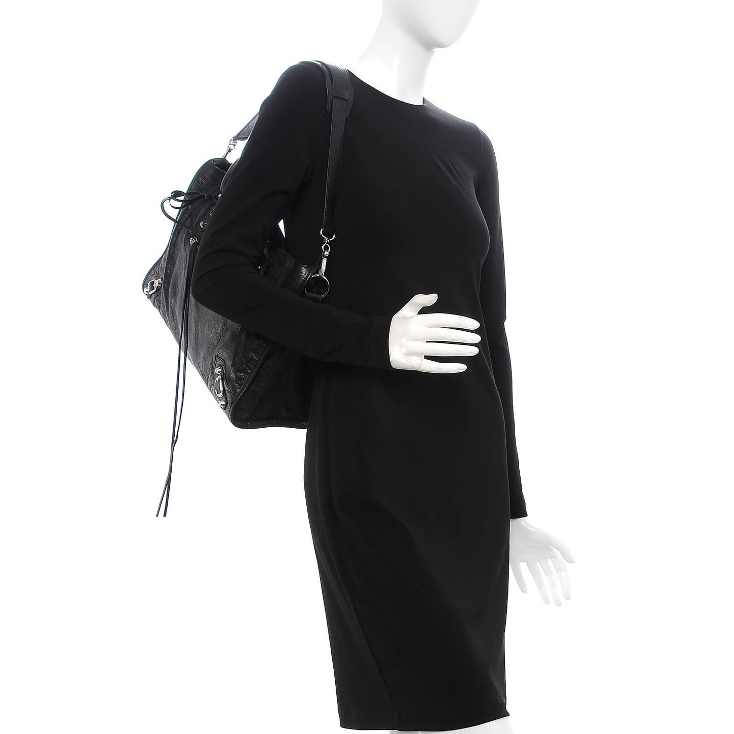Agneau Classic Silver Hardware City Black