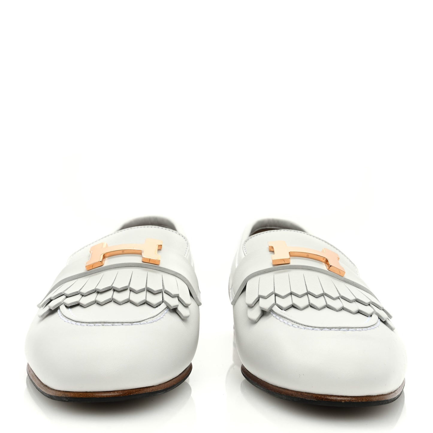 Calfskin Womens Royal Loafers 38 White