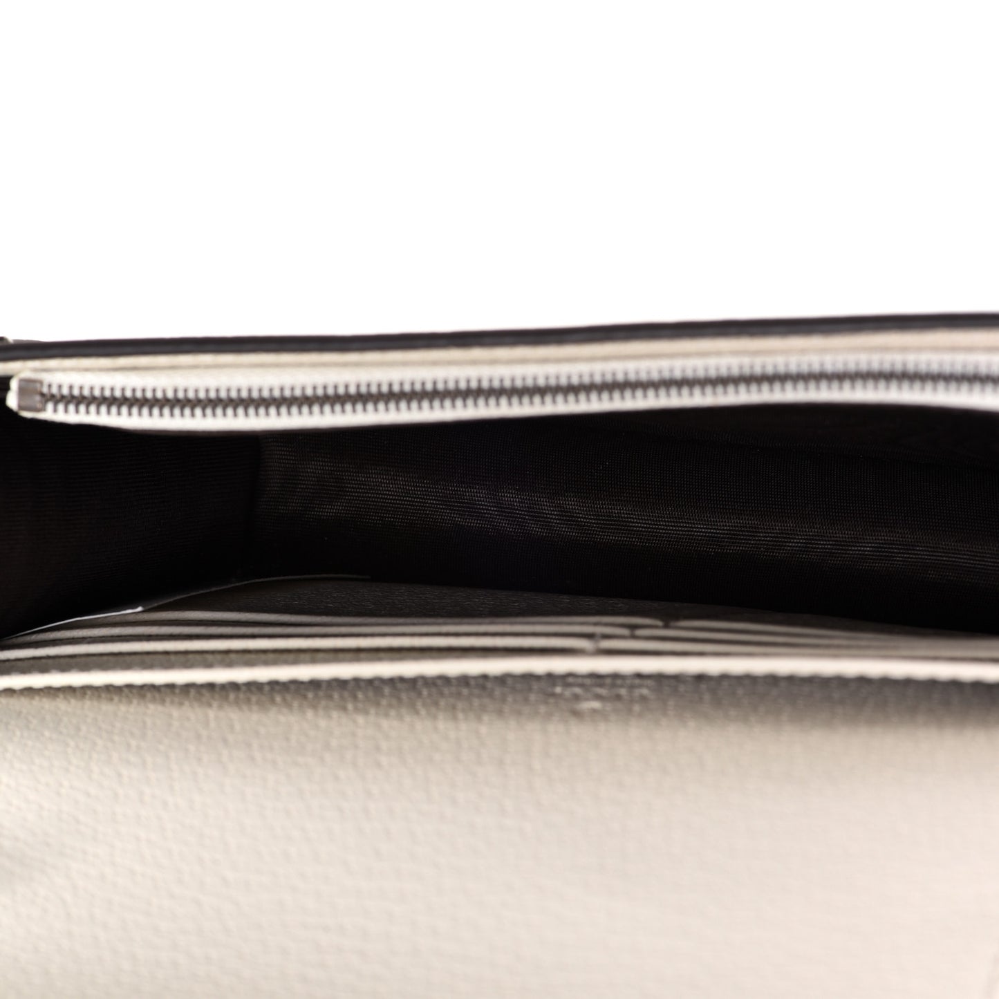 GG Supreme Monogram Web Queen Margaret Chain Wallet White