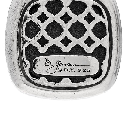 David Yurman Sterling Silver Diamond 11mm Albion Enhancer Pendant 4 of 4