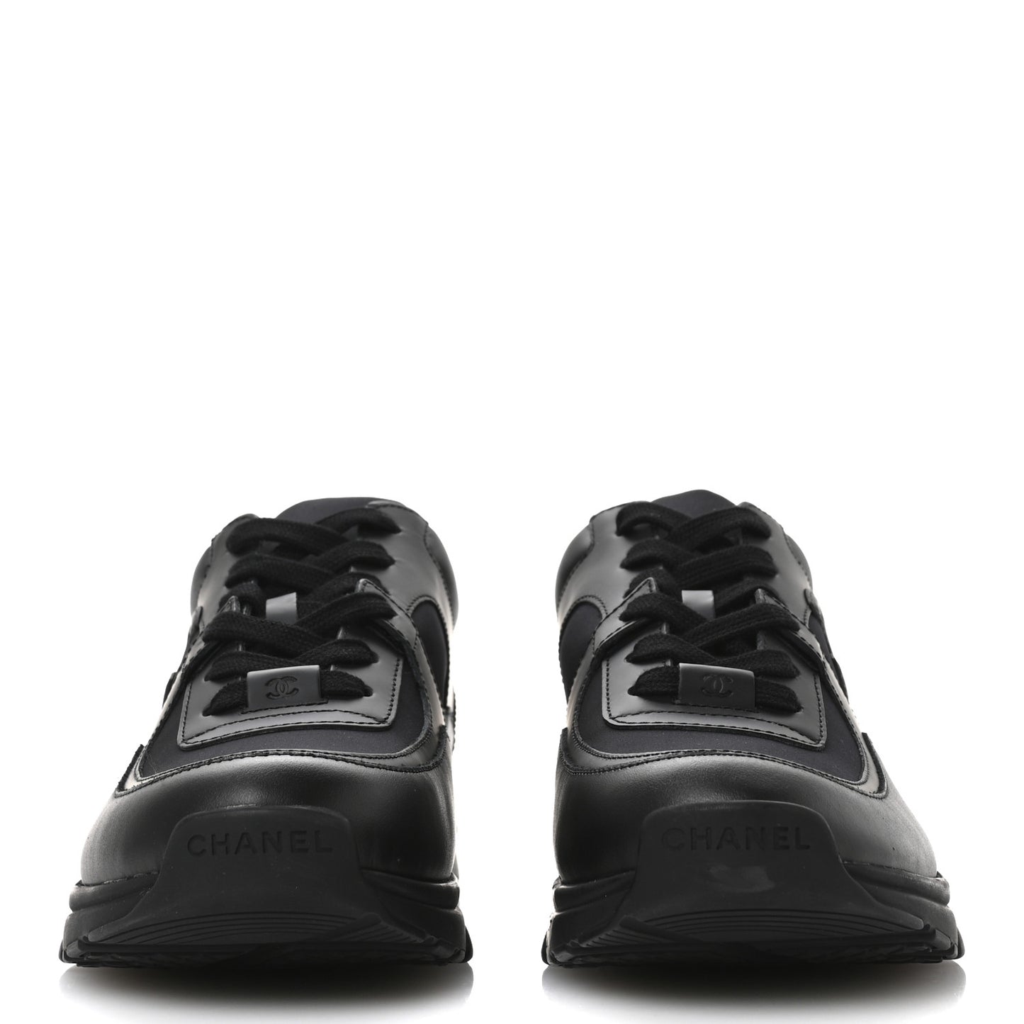 Calfskin Lambskin CC Uniform Sneakers 42 Black