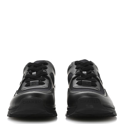 Chanel Calfskin Lambskin CC Uniform Sneakers 42 Black 3 of 8