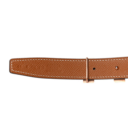 Hermes Swift Epsom 24mm Mini Constance H Belt 85 Black Gold 3 of 4