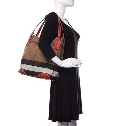 Burberry Canvas Mega Check Medium Maidstone Cadmium Red 2 of 13
