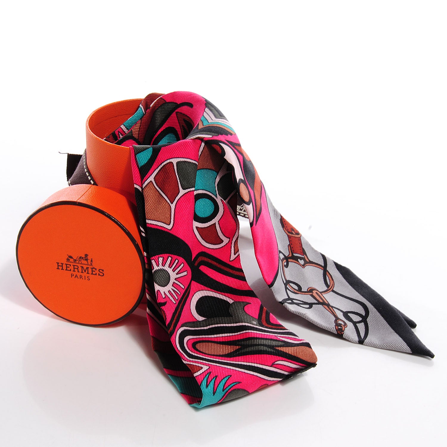 Hermes Silk Folklore Twilly 5 of 5