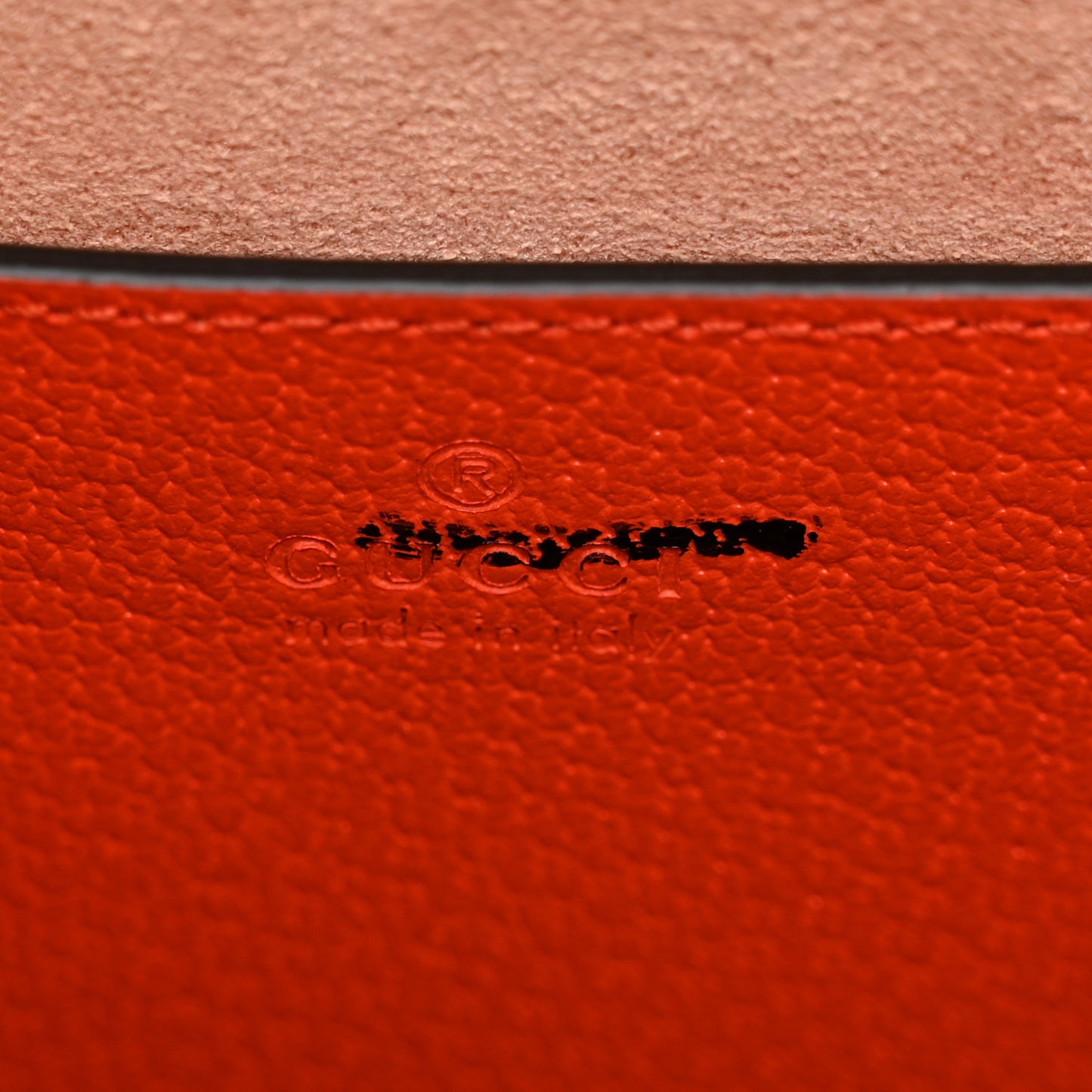 Textured Dollar Calfskin Web Small Diana Tote Bag Deep Orange Spicy Cyclamin