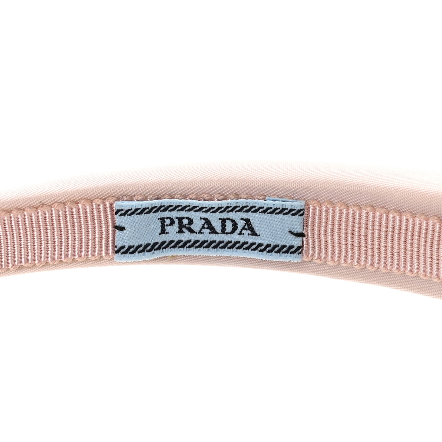 Re-Nylon Triangle Logo Thin Headband Alabastro